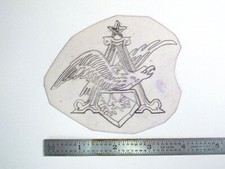 vtg 1960s 1970s Tattoo Flash acetate stencil Eagle A Crest HAR1