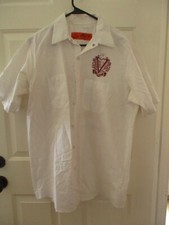 Vintage shop shirt mens mechanic vintage cars classic L red kap