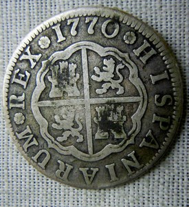 1770 spanish silver 2 reales m pirate coin ebay ebay