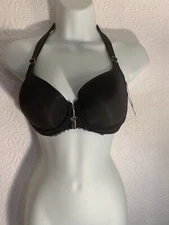 Curvy Couture BLACK Tulip Front-Close T-Shirt Bra #D1327E  US Free Shipping 