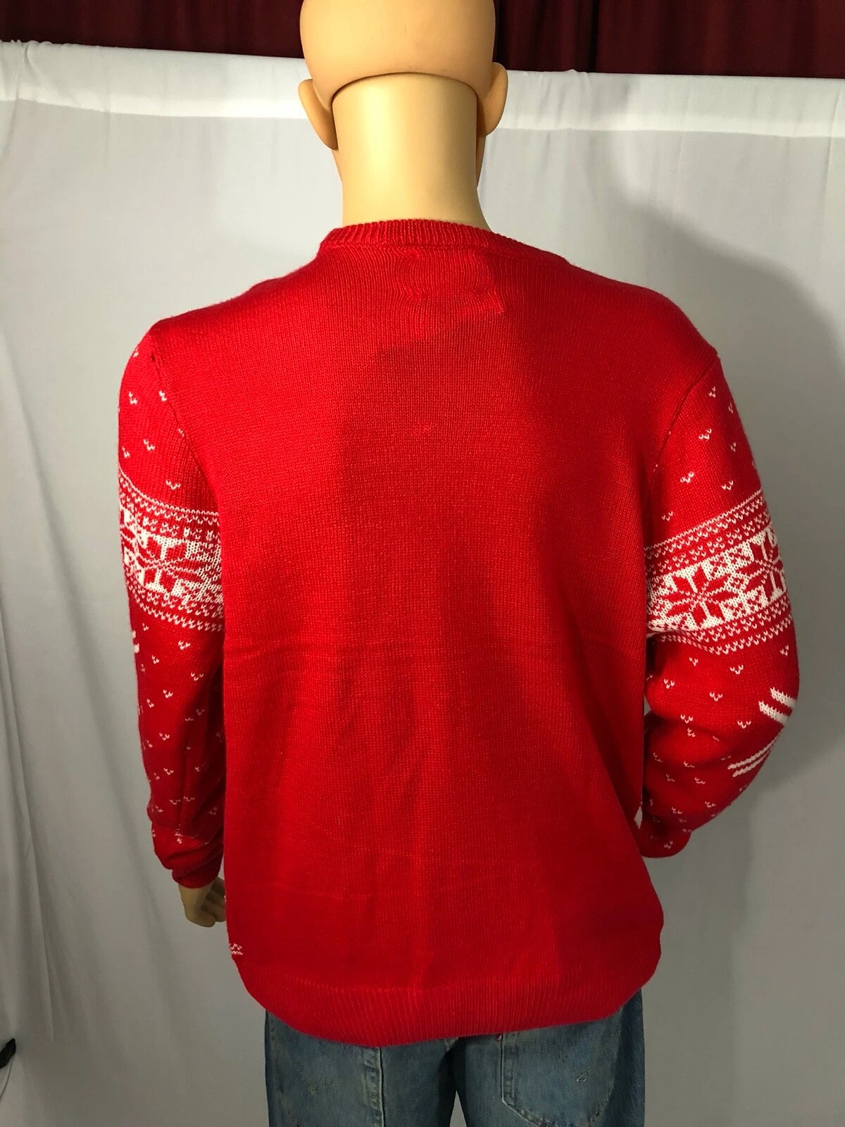 Christmas Sweater - Men's Budweiser Beer - Ugly Holiday Party - Size Small