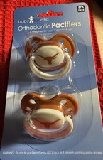 NCAA Texas Longhorns Pacifiers Set of 2 Baby Fanatic New in factory packaging
