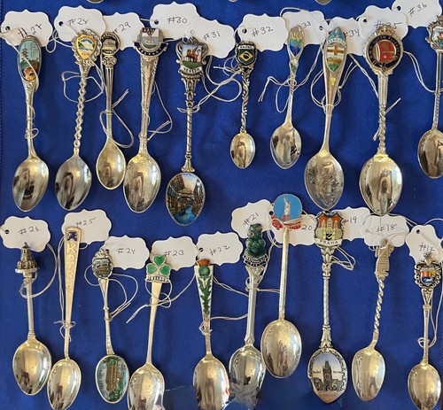 Collection-53 Spoons-925 Sterling, 835 Silver, 800 Silver, Silverplate & Marked - Picture 9 of 24