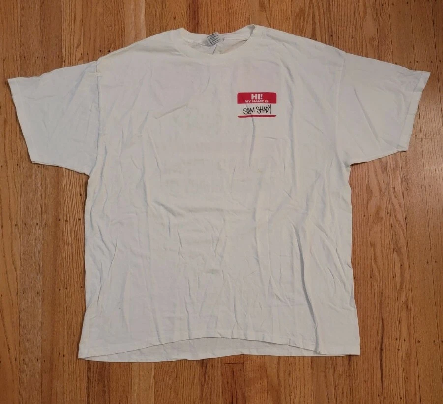 eminem vintage 90 s Slim Shady LP promo tshirt white size XXL
