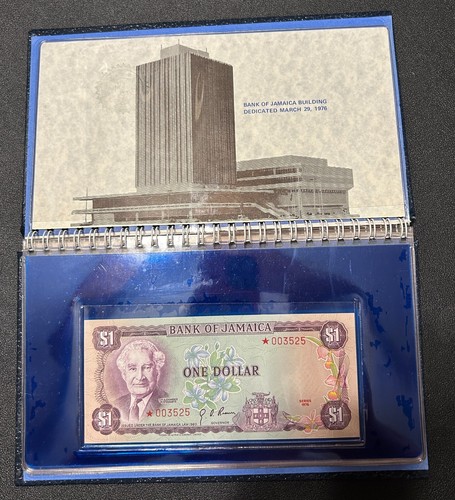 ๐ฏ๐ฒ Jamaica 1976 #4014 Banknote UNC P-CS1 Specimen Set w/Case & COA - Picture 3 of 8