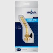 Bernzomatic MANUAL TORCH Head 1/2" Wide Pencil Flame Adjustable Knob UL2317 New