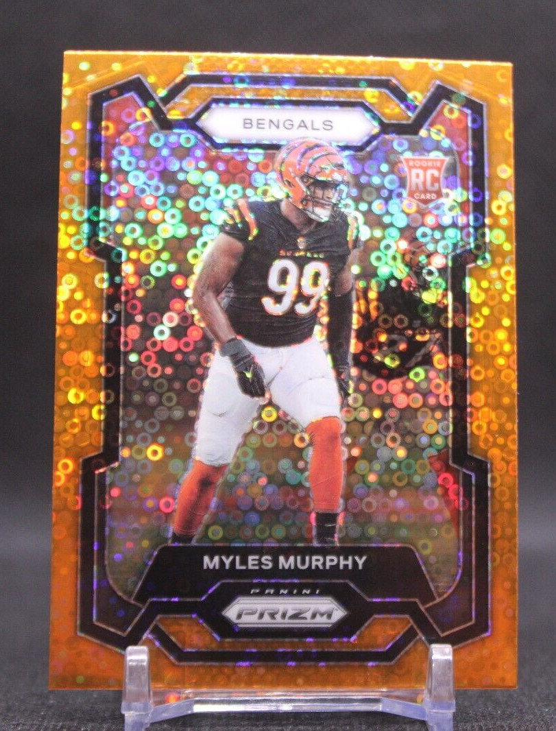 2023 Prizm Football Myles Murphy Orange Disco Bengals #320