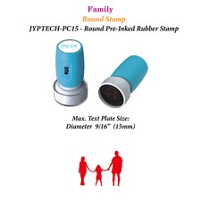 Family Round Teacher Stamp JYP PC15 Pre-Inked Rubber Stamp