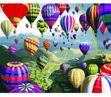 Paint By Numbers Kit Hot Air Balloon Festival 40CMx50CM Canvas