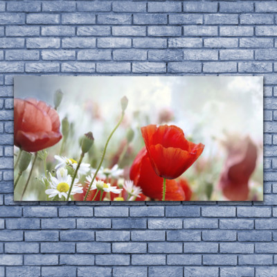Tableau floral sur toile. Luigi Florio, Coquelicots