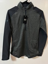 Under Armour Women's Size S Black UA Corp Hybrid 1/4 Zip Shirt 60 NWT