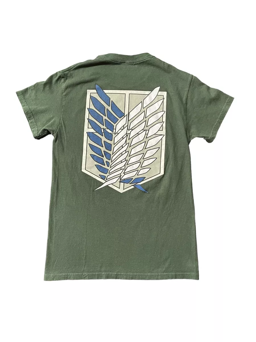 Attack on Titan Scout Regiment Graphic T Shirt Hot Topic Unisex Size Small Green