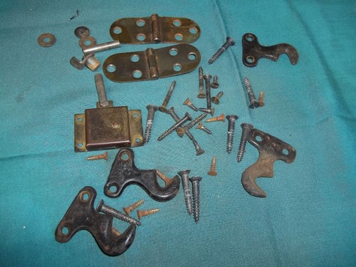 B5 VINTAGE TREADLE NÄHSCHRANK SCHARNIERE, SCHNÄPPER UND SCHRAUBEN - Bild 4 von 4