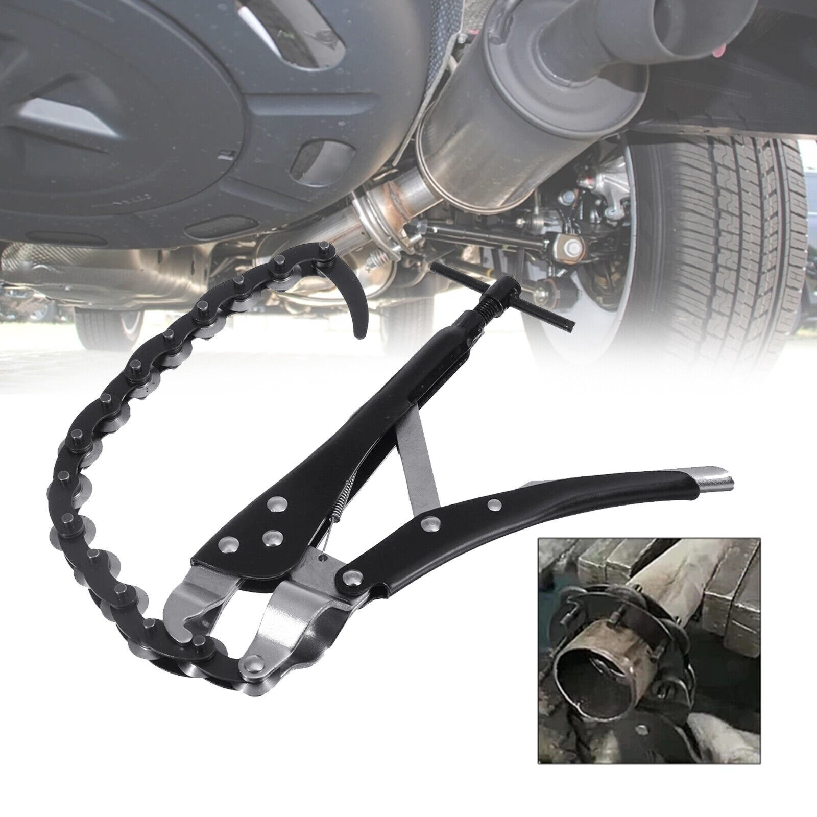 Heavy Duty Exhaust Tail Pipe Cutter Pliers Copper Tubing Cutting Chain
