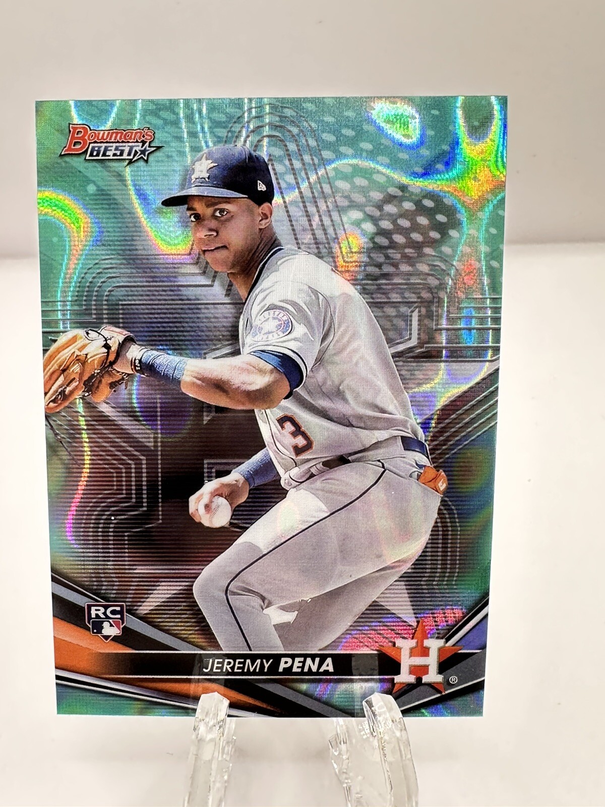 2022 Bowman's Best Jeremy Pena #26 Aqua Lava Refractor /199 RC Rookie Astros