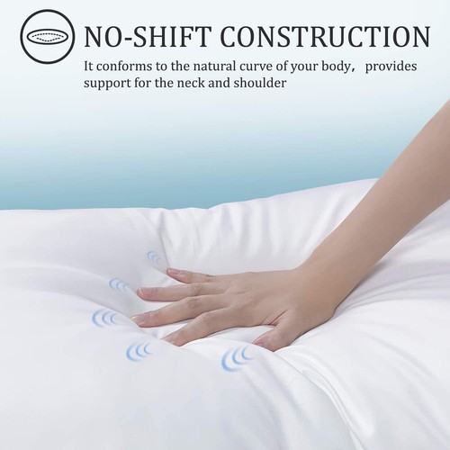 2x Hotel Quality Bamboo Pillow Breathable Home Pillows Queen Size Medium Firm - Picture 6 of 11