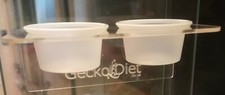 Acrylic Double Feeding Ledge For Crested Gecko Diet Pangea Reptile Food & Water