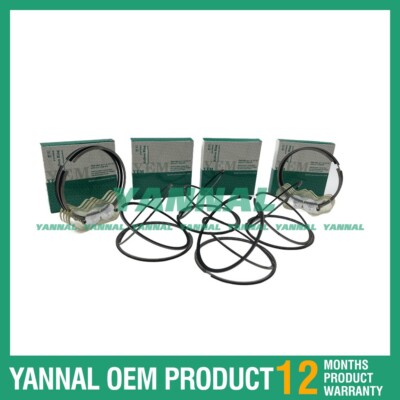 6X New DE12T Piston Rings Set STD For Doosan / DEVELON 330 LC-V excavator