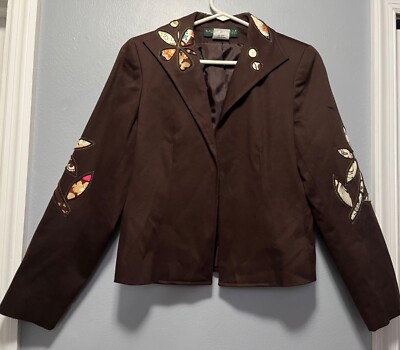 Harve Benard Holtzman Women's Open Blazer Jacket Petite size 2P