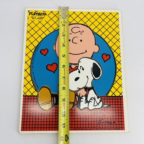 PUZZLE EN BOIS VINTAGE 1958 MILIEU DU SIÈCLE ARACHIDES "BE A FRIEND" PUZZLE CHARLIE MARRON - Photo 8/9