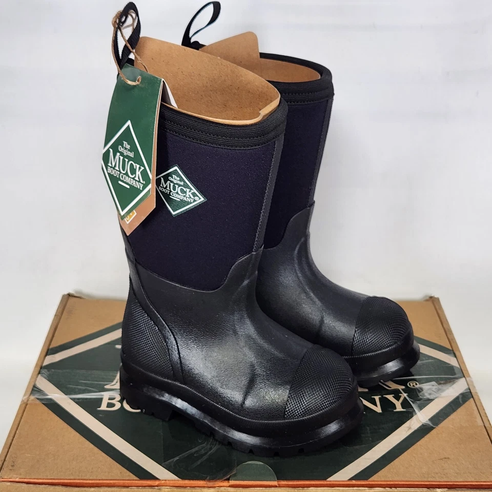 Talla 8 Niño Pequeño - Botas Muck Tareas Clásicas Impermeables - Negras - KCH000 Foto 2 de 4