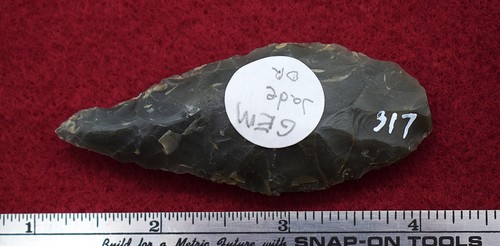 Columbia River artifacts - #155-317 - Rare Nephrite jade 2 7/8" - Sixes River OR - Picture 3 of 8