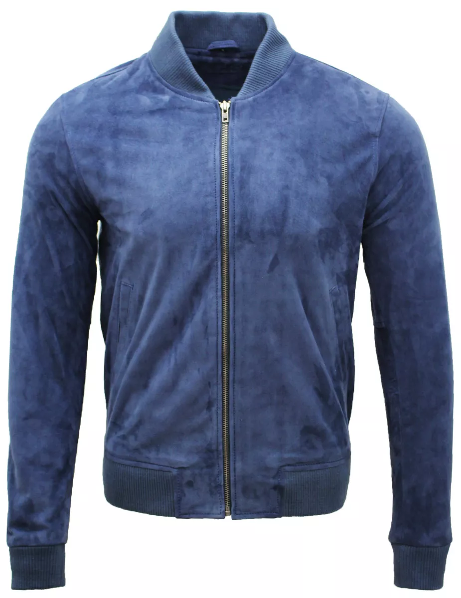 R tro Hommes Bleu Oc an 100 V ritable Souple Ch vre Daim Cuir