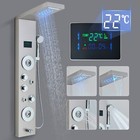 Edelstahl Duschpaneel LED Regendusche Duscharmatur Massage Duschsäule Duschset