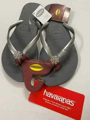 havaianas slim crystal silver