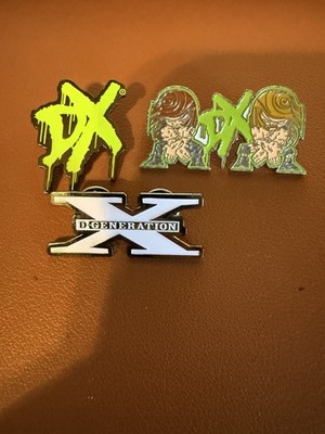 Lot of 3 WWE D-Generation-X Lapel Pins DX Triple H