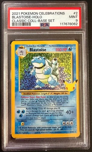 Blastoise Holo Pokemon Celebrations 2/102 PSA 9