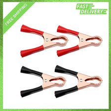 Alligator Clips Insulated Heavy Duty 50A Copper Car Battery Test Clips 4 Pack