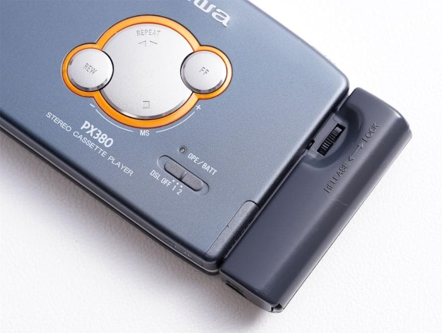 Walkman Aiwa PX380 - Lecteur Cassette Portable, Vintage, Fonctionnel, Noir