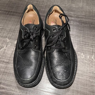 Clarks Unstructured Men's Black Leather Lace Up Oxford Casual Shoes SZ 11