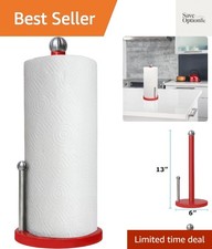 Paper Towel Holder Countertop with Weighted Base - Easy One-Handed Tear Paper...