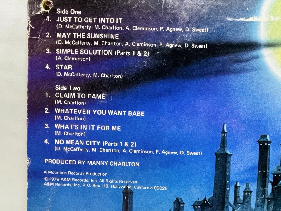 Nazareth ♫ No Mean City ♫ Rare 1979 A&M Records Promo Monarch LP NM Vinyl - Image 3 of 4