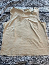 Women's Notations Tan Tank Top/Shell Size XL