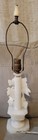 1920s carved leaves, bird and grape alabaster lamp — photo 8