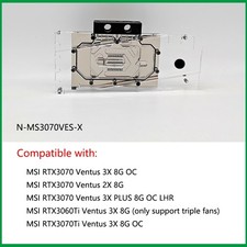 Granzon GPU Water Block For MSI RTX 3070 VENTU 2X 8G OC/ RTX3060Ti VENTU 3X 8G