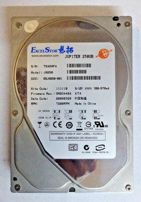 ExcelStor JUPITER 250GB J9250 IDE FESTPLATTE  7200RPM   3,5 ZOLL #FP5095