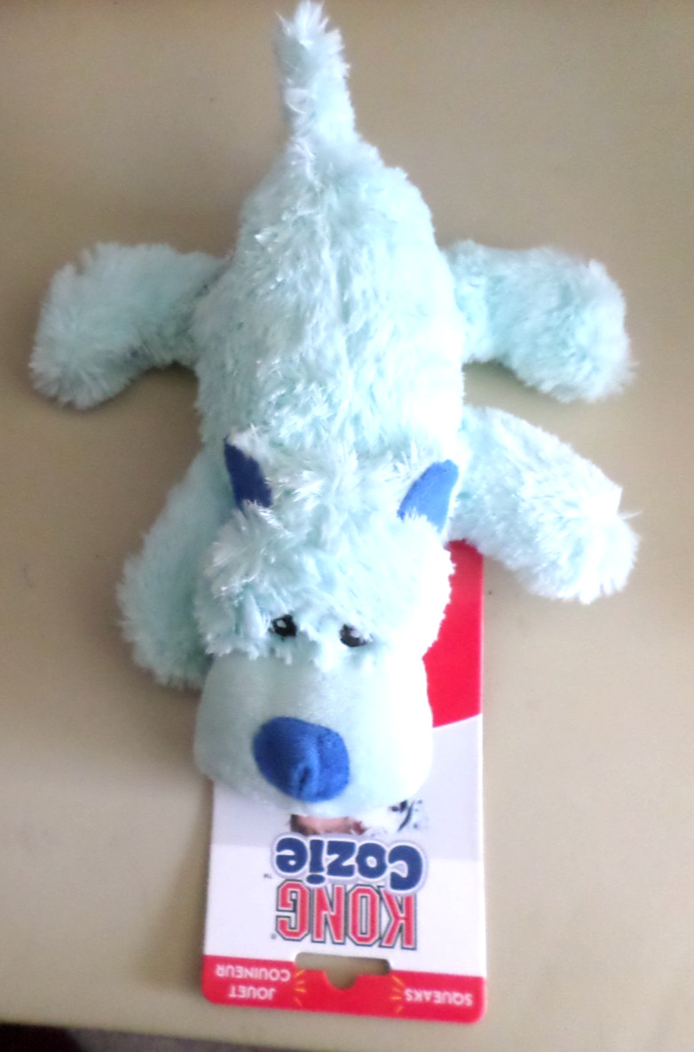 Kong Cozie Baily Dog Medium Squeaky Plush Comfort Dog Toy