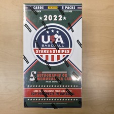 Panini 2022 USA Stars & Stripes Baseball Hobby Box - 5 Packs New Sealed
