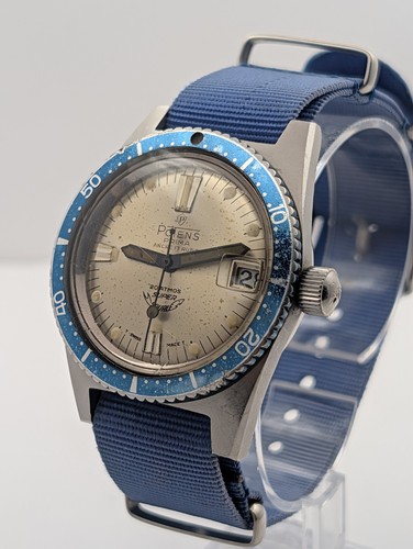 Vintage Potens Squale Diver 37mm Tropical Dial Automatic Cal.1007N – Works