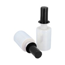 12 Rolls 5"x 1000' 80 Ga Clear Extended Core Stretch Wrap  Blue Spinner Handle