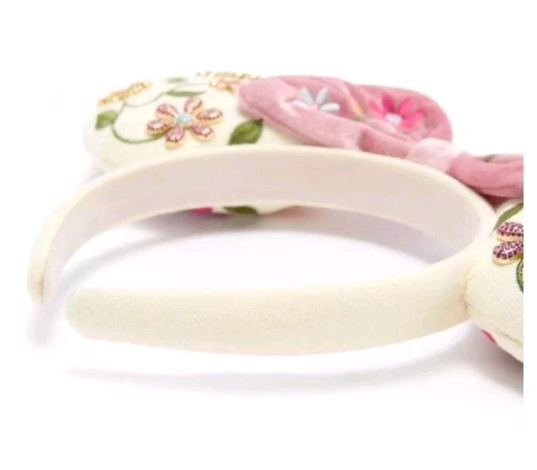 Disney BaubleBar Minnie Mouse Floral Embroidered Ear Headband NWT 2026 BaubleBar Disney Parks MINNIE Mouse FLORAL Embroidered  main image 4