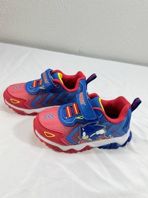  Kids Sneaker  With lights Hook & Loop Sonic Logo