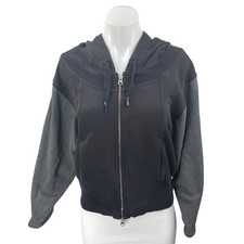 Adidas Stella McCartney Black Long Sleeve Zip Hoodie Hooded Sweatshirt Jacket S