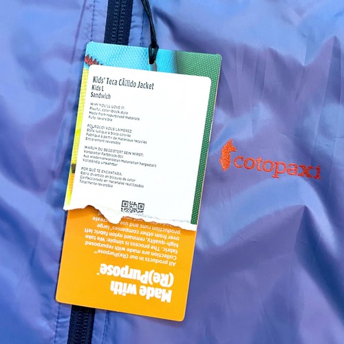 Giacca Cotopaxi bambino reversibile Teca Calido nuova con etichetta, taglia Large - Foto 4 di 5