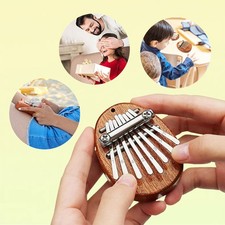 Mini Kalimba Thumb Piano 8 Key Solid Wood Fin...