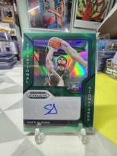 2021 Panini Prizm Draft Picks Sensational Signatures Green #SS-SAA Santi Aldama